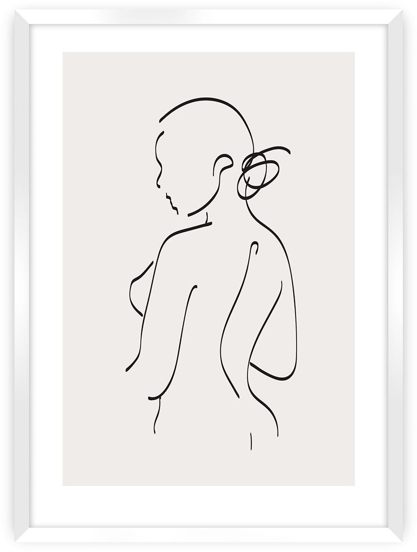 Dekoria Dekoria Plakat Body Line I 50 x 70 cm Ramka Biała 222F-000-40