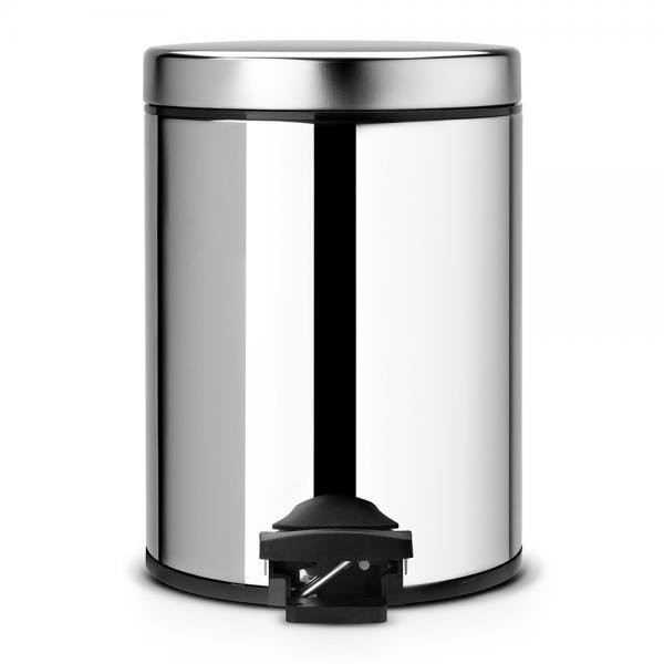 Brabantia Kosz pedałowy na śmieci stal polerowana, 5 l