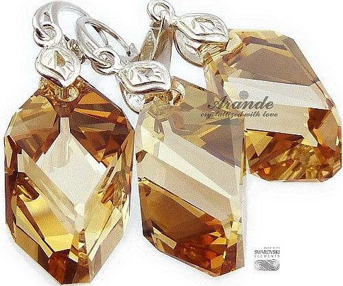 Arande SWAROVSKI piękne kolczyki+wisiorek GOLDEN SREBRO 4262343622