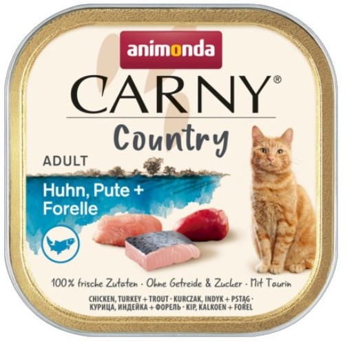 Animonda Carny Country Adult Kurczak Indyk i Pstrąg tacka 100g