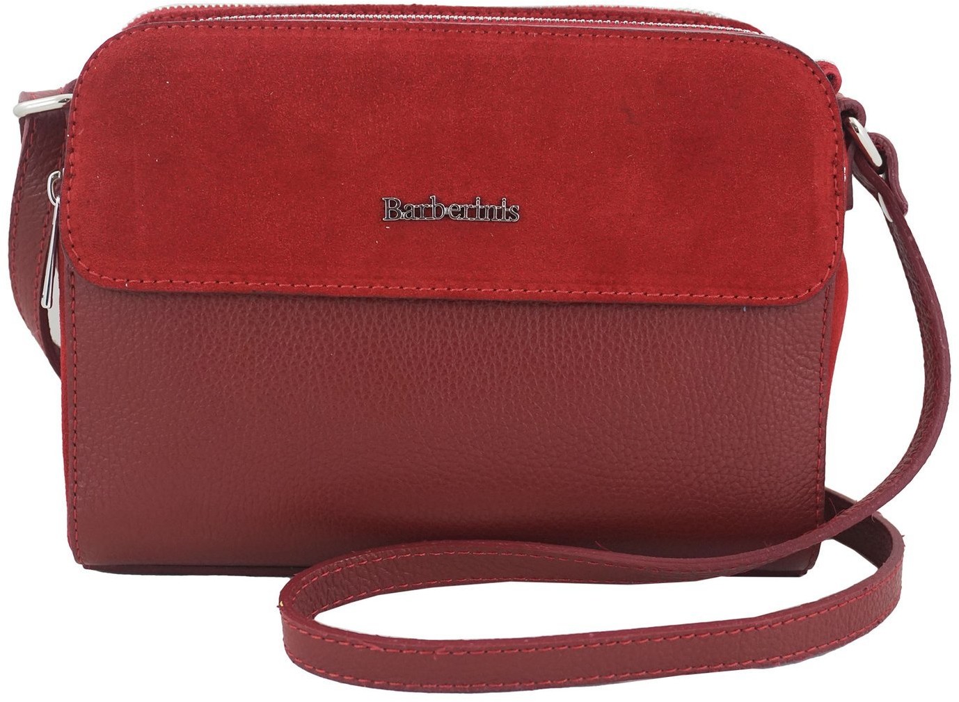 Barberini's Torebki skórzane crossbody - Czerwona 885-13