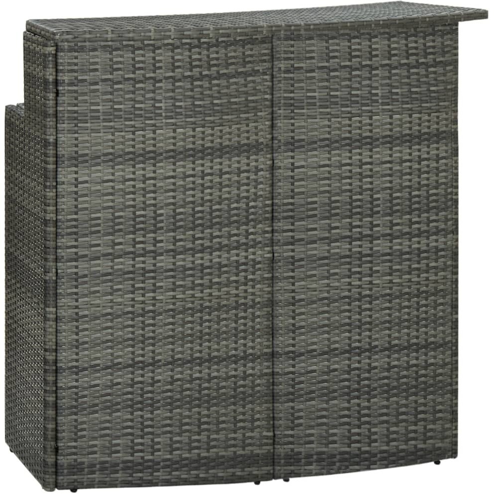 VidaXL Lumarko Ogrodowy stolik barowy, szary, 120x55x110 cm, polirattan 313469 VidaXL