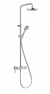 Kludi 6808239-00 LOGO DUAL SHOWER SYSTEM z termostatem 3 S czarny mat głowica natr 250)