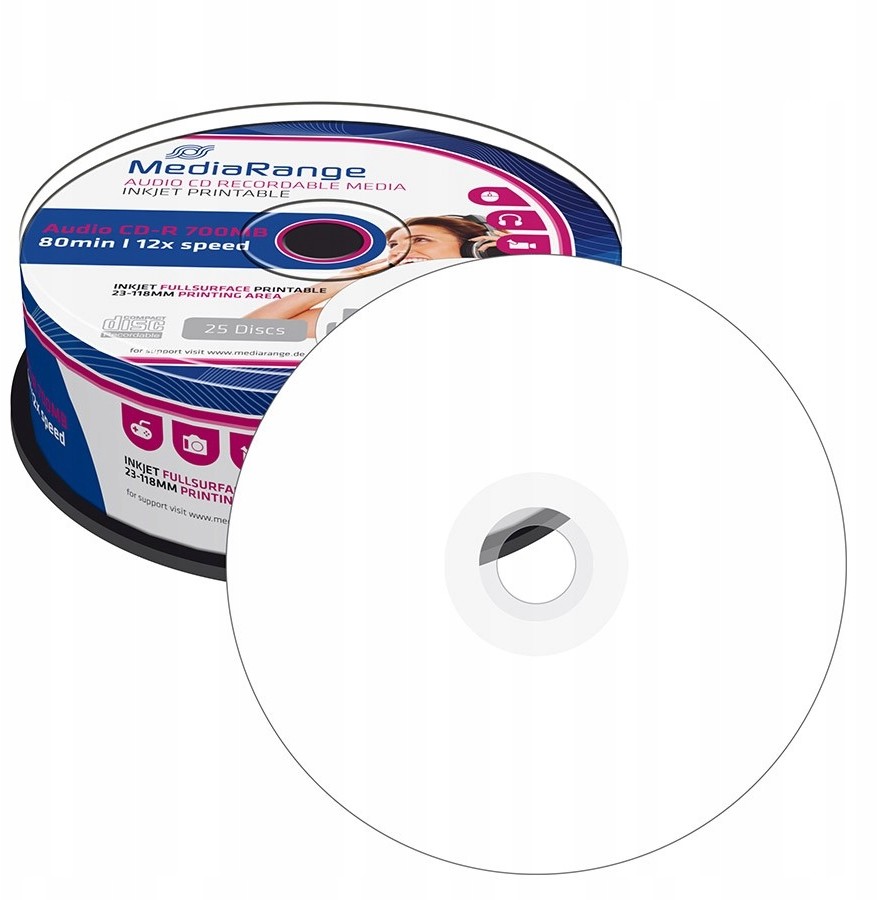 MediaRange Cd-r Do Muzyki Audio cake 25 printable