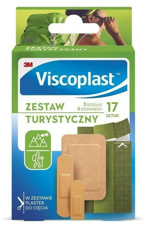 3M Viscoplast Zestaw Plastrów 17szt Turystycznych 5 Rozmiarów Pudełko.. 3M000140