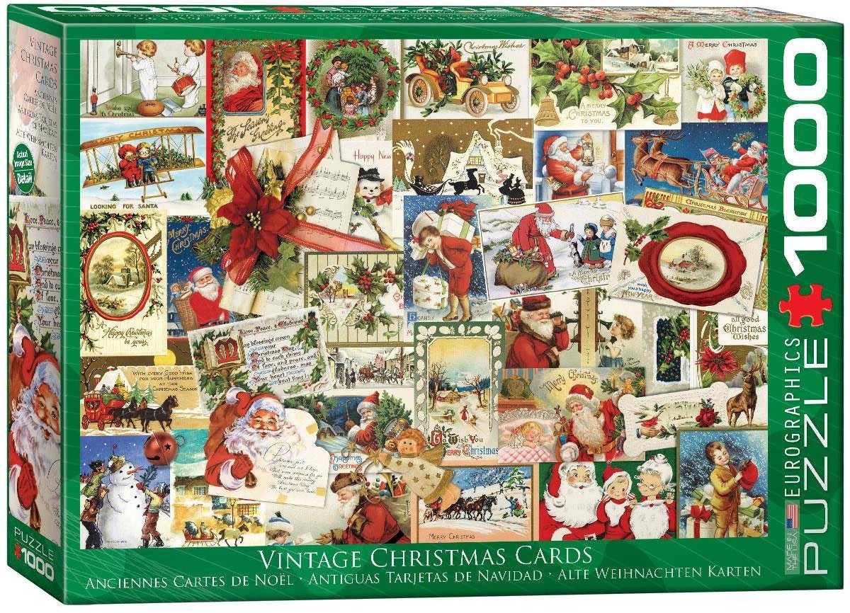 Eurographics Puzzle 1000 Vintage Christmas Cards 6000-0784 -