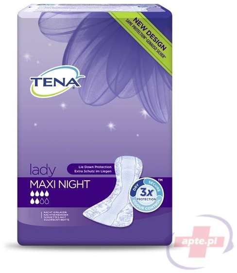 SCA Tena Wkładki anatomiczne Maxi Night x12 sztuk