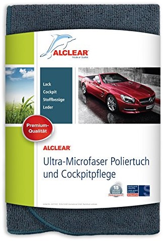 ALCLEAR CrystalClear a257343 allrounder ściereczka do czyszczenia i pielęgnacji kokpitu, 40 x 40 cm, antracyt A257343