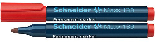 Schneider można Permanent Marker Maxx 130, 1  3 MM, Cap wyłączania ink,, czerwony 113002