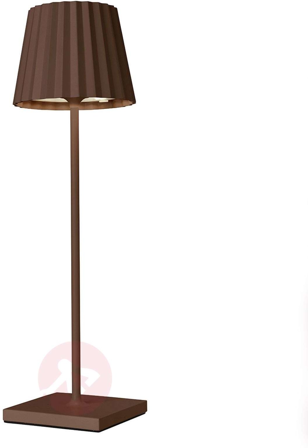 Sompex Lampa stołowa LED Troll 2.0 zewnętrzna, rdzawa