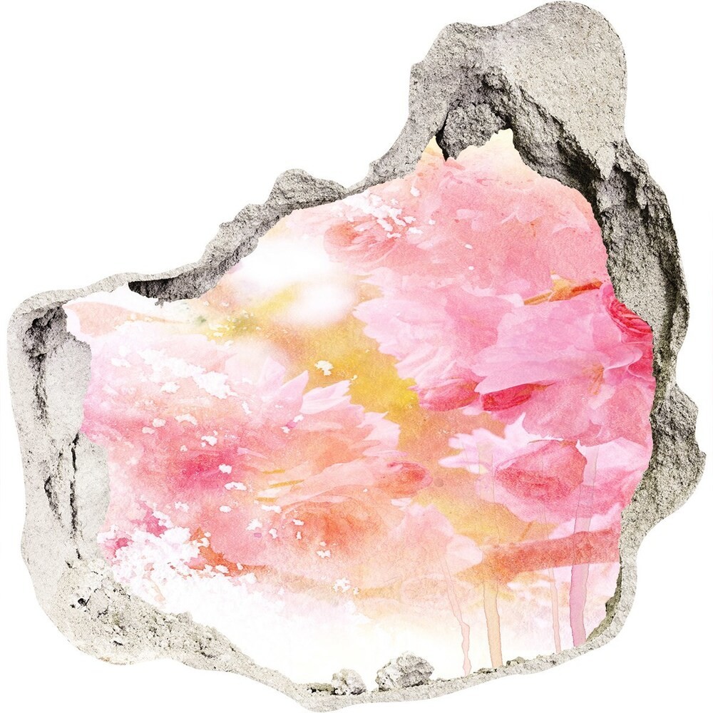 Wallmuralia.pl Dziura 3d fototapeta naklejka Kwiaty