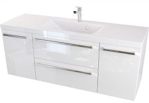 Furni Szafka z Umywalką ATHOS 120 cm D - Uchwyt Chrom Połysk ATH UM 120 D UCH