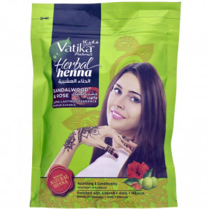 Dabur Ziołowa henna do włosów Drzewo sandałowe i Róża 200g Vatika 5022496011204