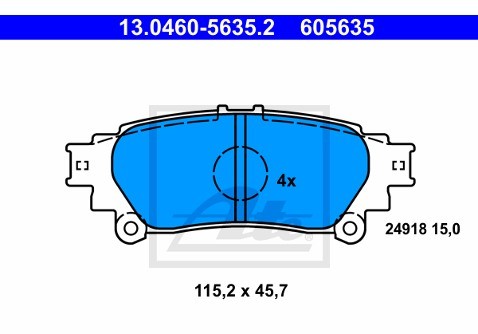 ATE Klocki hamulcowe 13.0460-5635.2