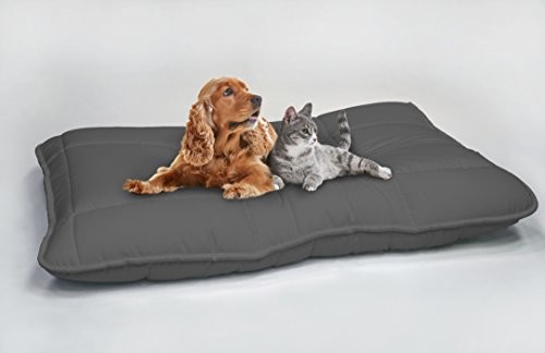 Italian Bed Linen MAXY wyściełana poduszka dla psa 60 x 100 cm, rozmiar uniwersalny, ciemnoszary