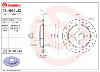 BREMBO 08.4931.2X 08.4931.2X