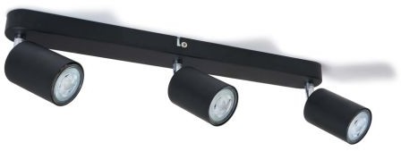 BERGE OPRAWA HALOGENOWA LED VIKI 3 ŚCIENNO-SUFITOWA CZARNA OH-4054