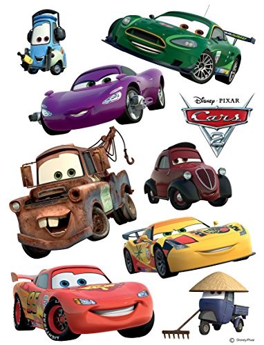 AG Design DKS 1089 Disney Cars, naklejki na ścianę, papier, kolorowy, 30 x 30 cm DKs 1089