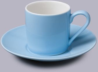 W.m. bartleet & sons Filiżanka do espresso z talerzykiem Niebieska