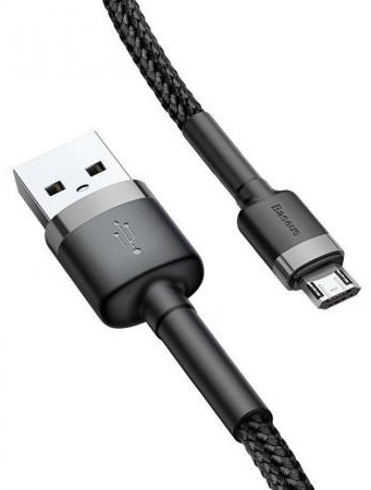 Baseus USB-microUSB Cafule 1M czarno-szary |
