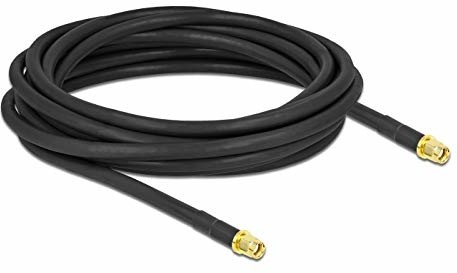 Delock Kabel antenowy RP-SMA wtyczka do RP-SMA wtyk LMR/CFD300 5 m low loss 90455