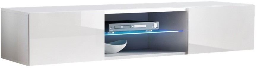SZAFKA RTV WISZĄCA FLY 33 BIAŁY POŁYSK + LED 25 WW FY 33