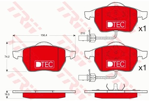 TRW Klocki hamulcowe - komplet GDB1307DTE