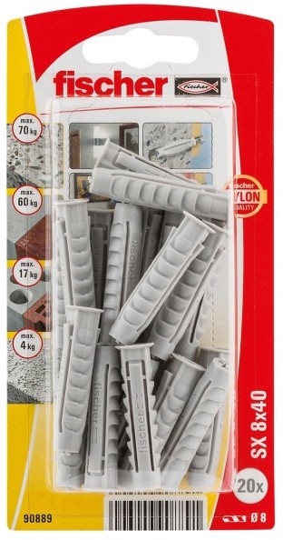 Fischer Kołki rozporowe SX 8 x 40 mm 20 szt. 90889