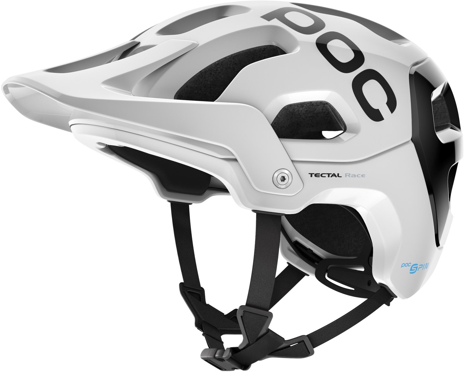 POC Tectal Race SPIN Hydrogen White/Uranium Black M-L