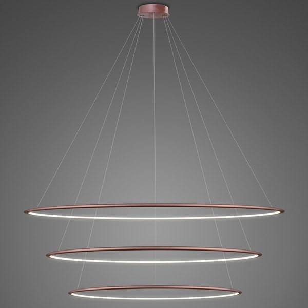 Altavola Design Lampa wisząca Ledowe Okręgi No.3 150 cm in 3k różowe złoto LA075/P_150_in_3k_rose_gold