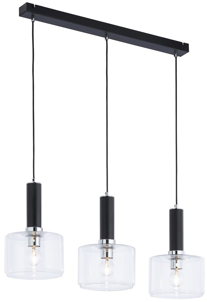 Jupiter 1857 - VA3 - Żyrandol na lince VANES 3xE27/60W/230V srebrny/czarny