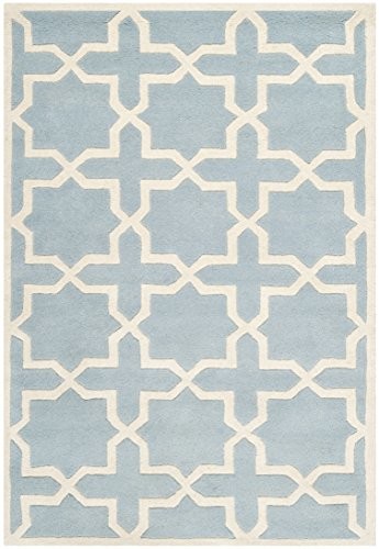 Safavieh cht732b wooster ręcznie ze wzorami dywan, wełna, niebieski/kość słoniowa CHT732B-4