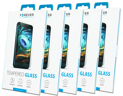 Forever Szkło hartowane Tempered Glass do Apple iPhone 7 Plus zestaw 5 sztuk