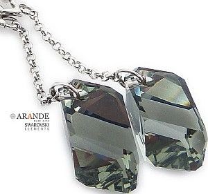 Swarovski Piękne Długie Kolczyki Kolory Srebro