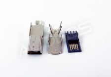 Wtyk mini USB DIY B, do lutowania, na kabel usb-mini-b
