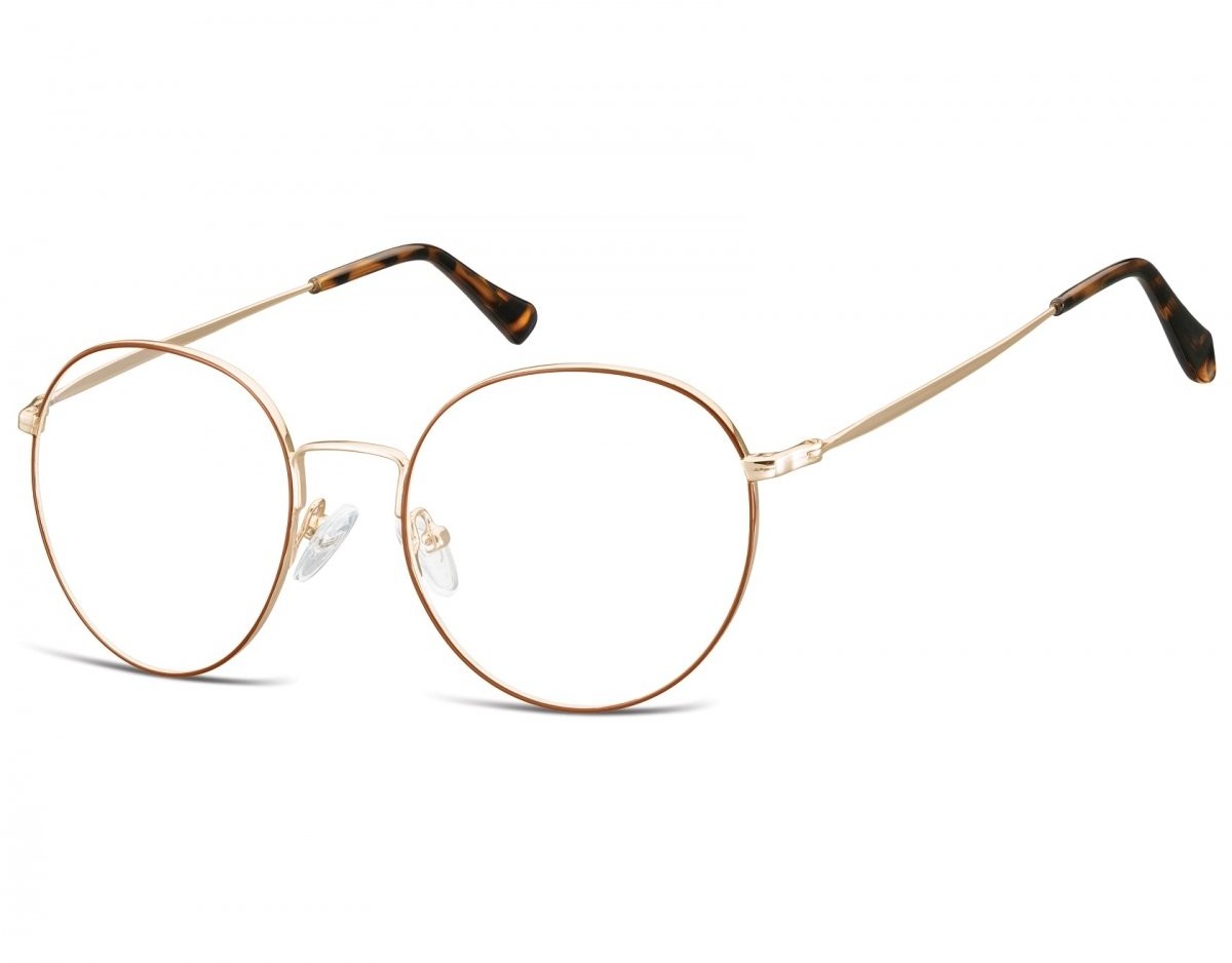 Sunoptic Lenonki okrągłe Oprawki optyczne 915A złoto-brązowe 915A