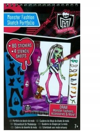 Monster High Szkicownik Oryginał Naklejki Zestaw