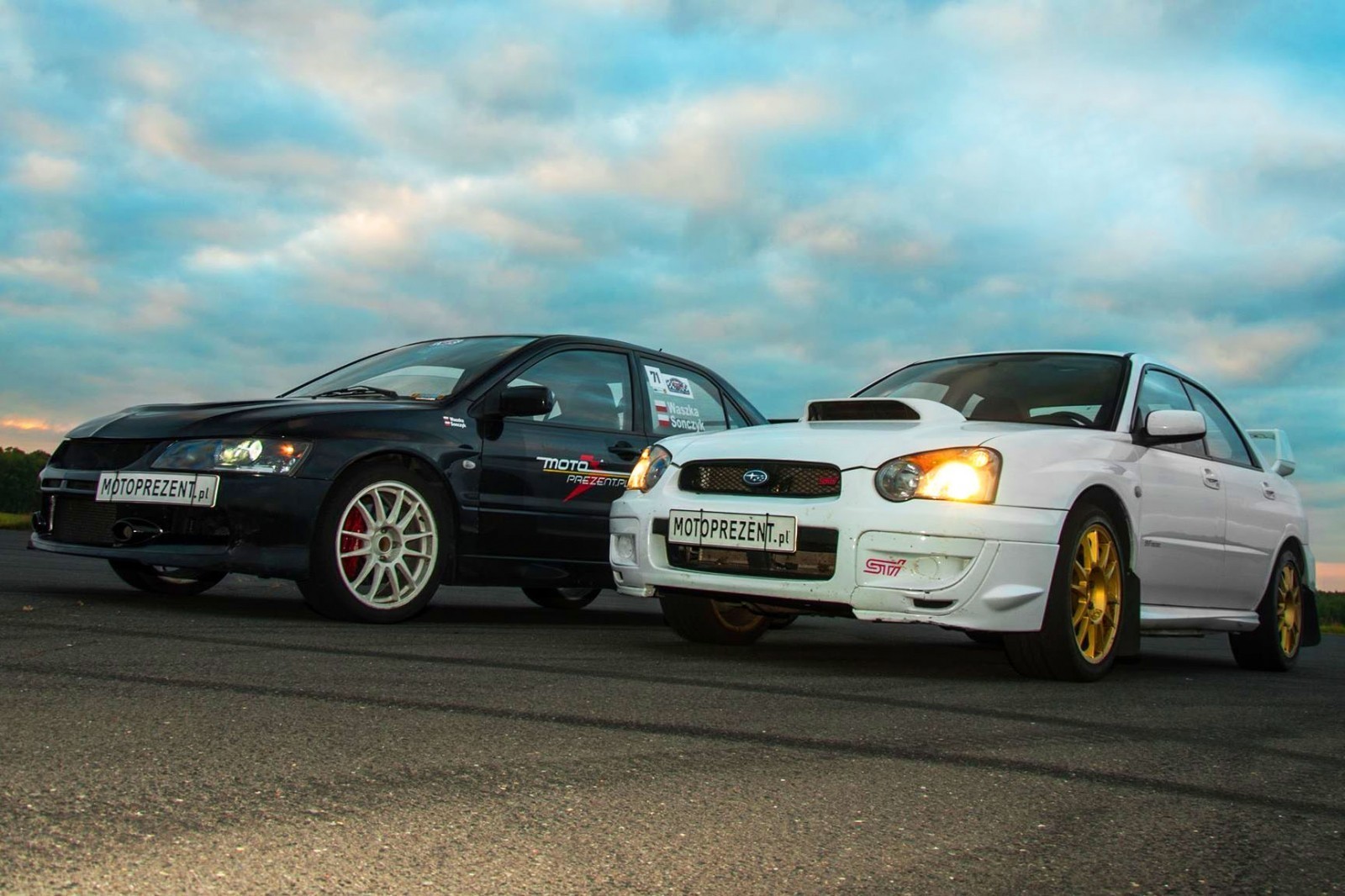 Pojedynek Tytanów  Subaru Impreza vs Mitsubishi Lancer w Ułężu P0000014