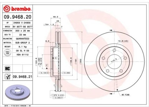 BREMBO 09.9468.21