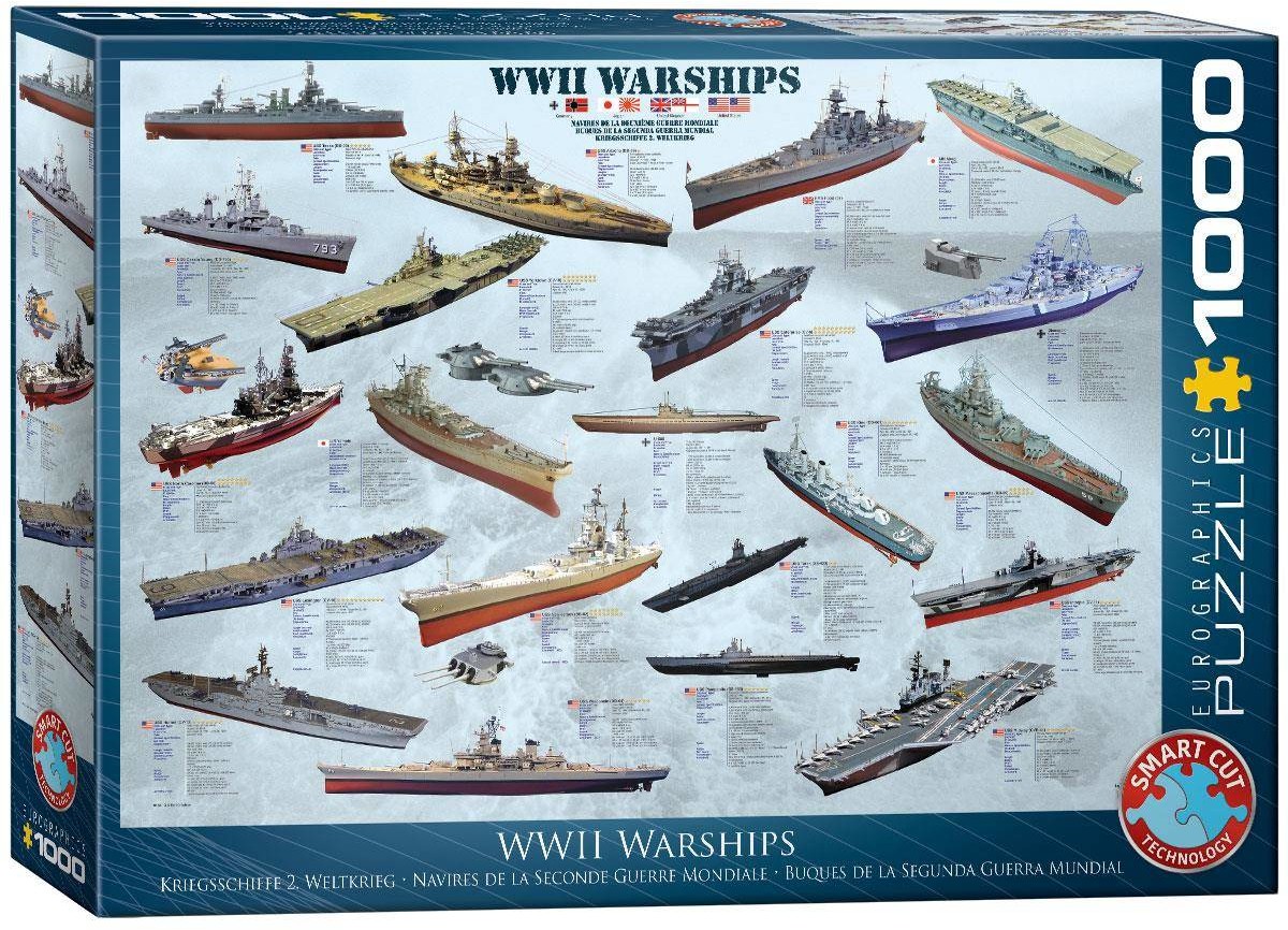 Eurographics Puzzle 1000 WW II Warships 6000-0133 -