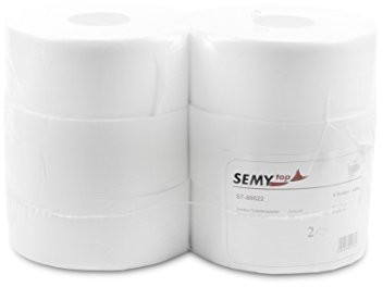 Semy Top semy Top ST 88022 papier toaletowy Jumbo, 2-warstwowe, średnica 25 cm, wysokość Biały (zestaw 6 szt.) ST-88022