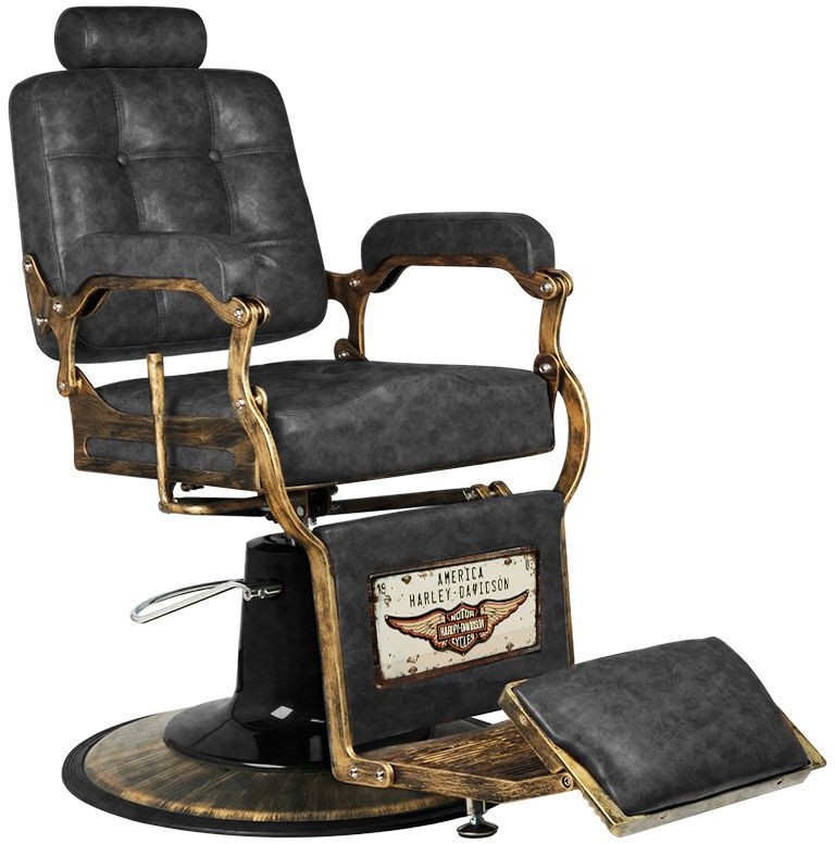 GABBIANO FOTEL BARBERSKI BOSS HD OLD LEATHER CZARNY 131780