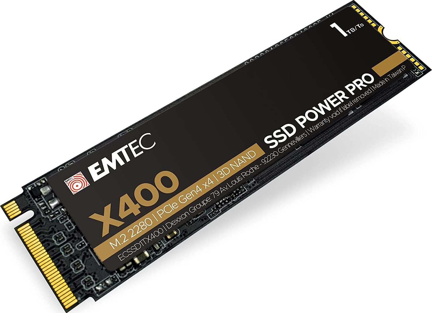 Emtec X400 Power Pro 1 TB M.2 2280 PCI-E x4 Gen4 NVMe ECSSD1TX400 ECSSD1TX400