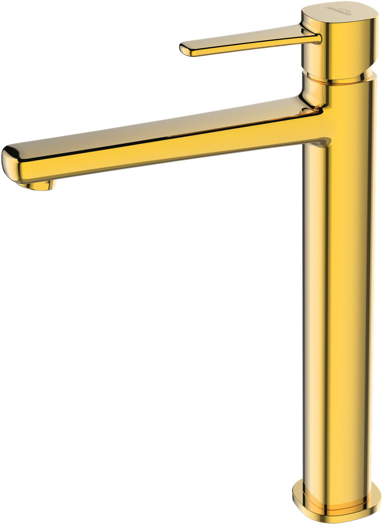 Invena baterie Bateria umywalkowa wysoka GLAMOUR gold BU-02-W09-V BU-02-W09-V
