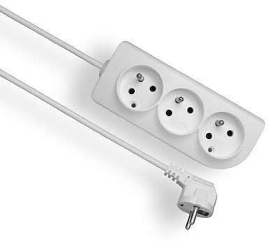 Elgotech Przedłużacz 3 gniazdowy z uziemieniem 3x1 4m Biały PSN-304
