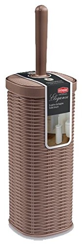 Stefanplast Stefan Plast 30701 uchwyt na szczotkę, o wyglądzie rattan z tworzywa sztucznego, 11,5 x 11,5 x 40 cm 30701