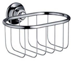 Hansgrohe 42065830 koszyk na mydło Montreux montaż na ścianie, Polished Nickel