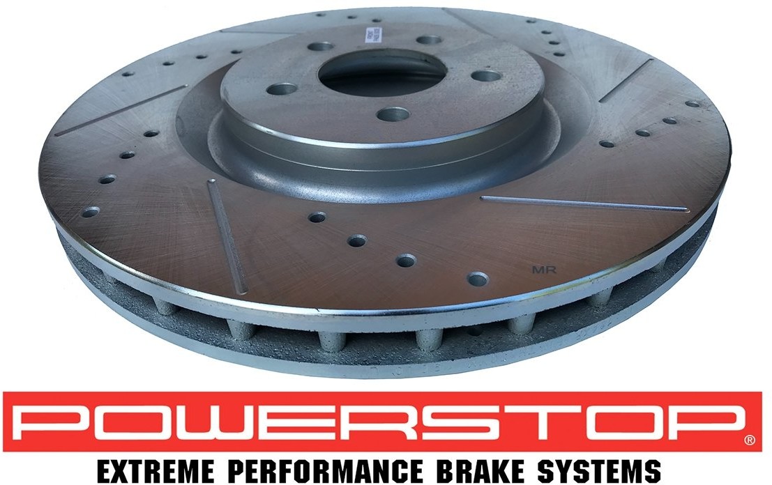 Przednia WIERCONA NACINANA tarcza hamulcowa 355mm POWERSTOP Ford Mustang 2005-2014 AR8184XPR