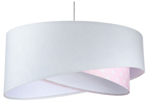 Biało-różowa lampa wisząca z wzorem L0-N50