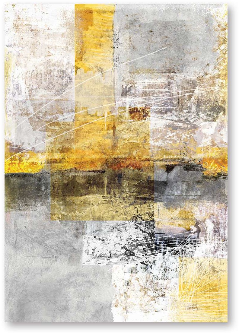Dekoria pl pl Obraz na p艂贸tnie Yellow Abstract 50 x 70 cm 187-000-35